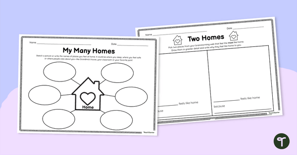 Go to My Two Homes Activity teaching resource