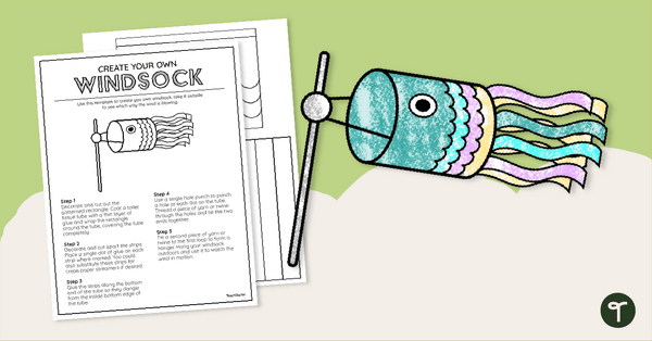 Go to Fish Windsock Craft Template teaching resource