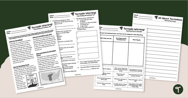 Go to Tornado Worksheets - Informational Writing (2nd Grade) teaching resource