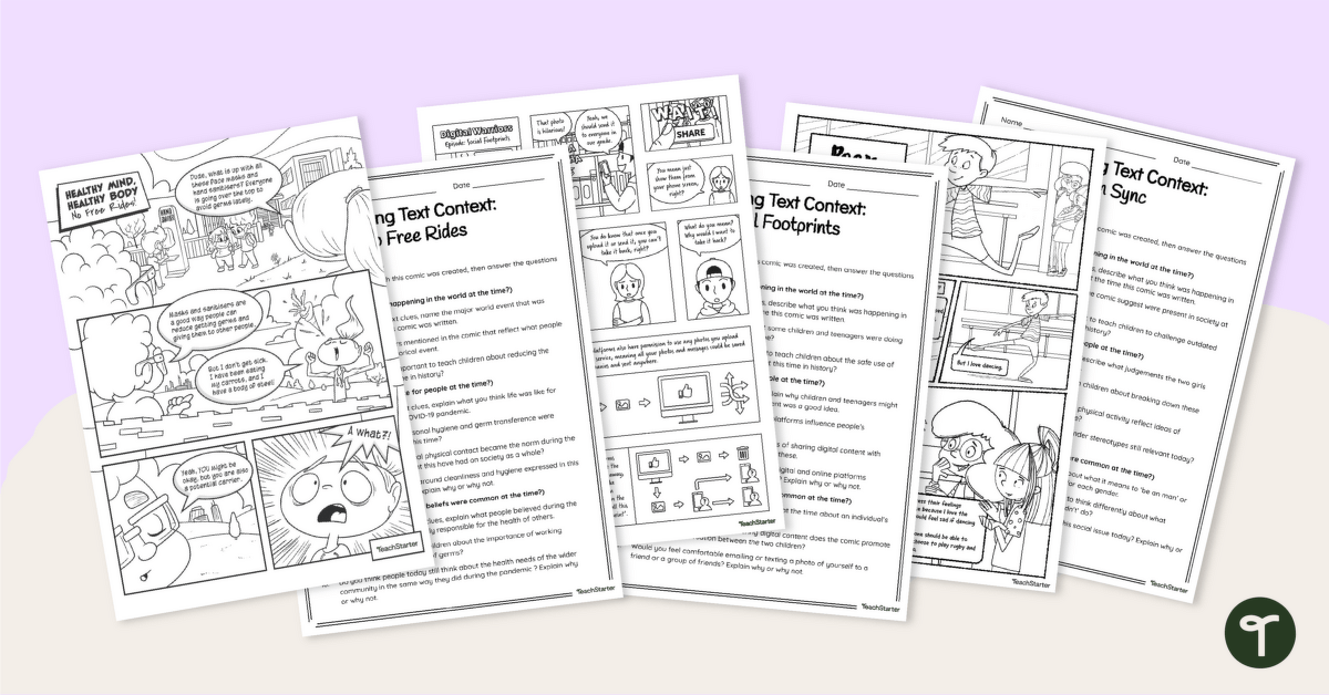 Analysing Text Context Worksheet Pack teaching resource