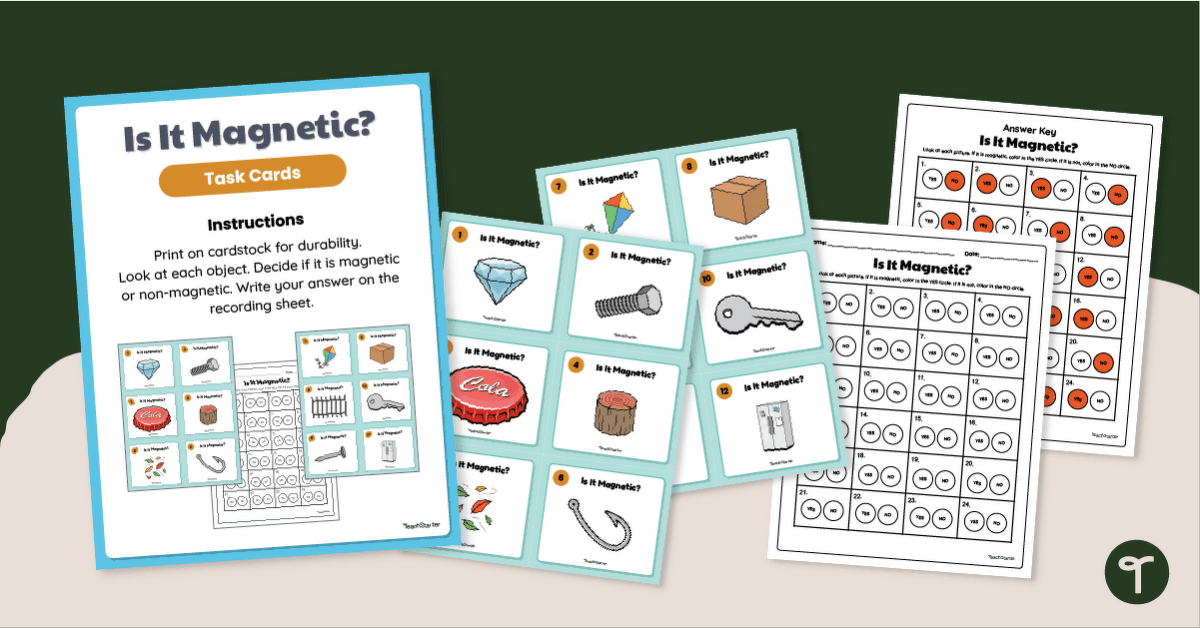 Task Card Activity - Magnets teaching resource