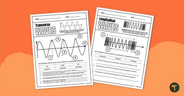 Go to Labeling Transverse & Longitudinal Waves Worksheet Pack teaching resource