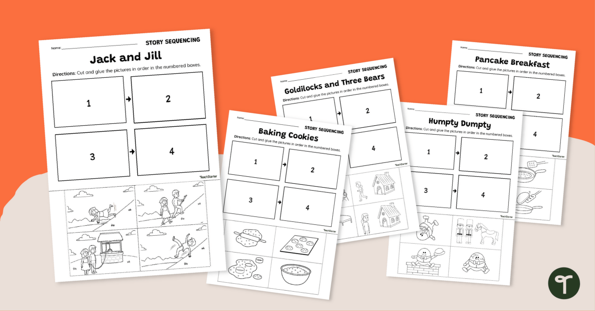 Picture Story Sequencing Worksheets teaching resource