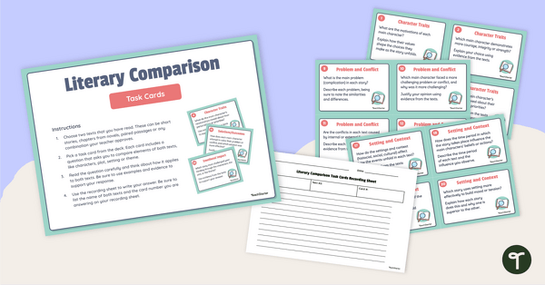 Go to Literary Comparison Task Cards teaching resource