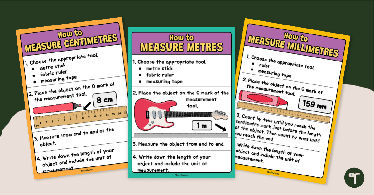 Using a Ruler - Anchor Charts teaching resource