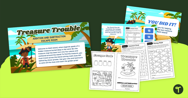 Go to Word Problems Addition and Subtraction Escape Room teaching resource