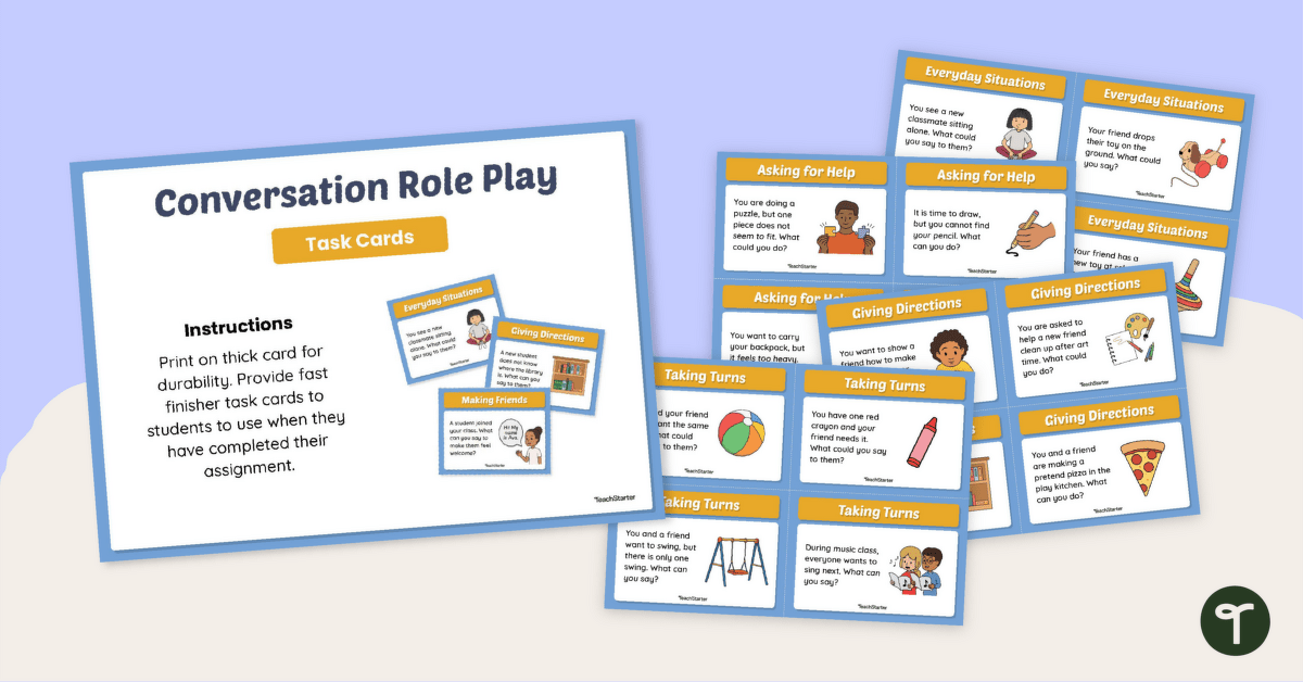 Conversation Role Play Cards teaching resource