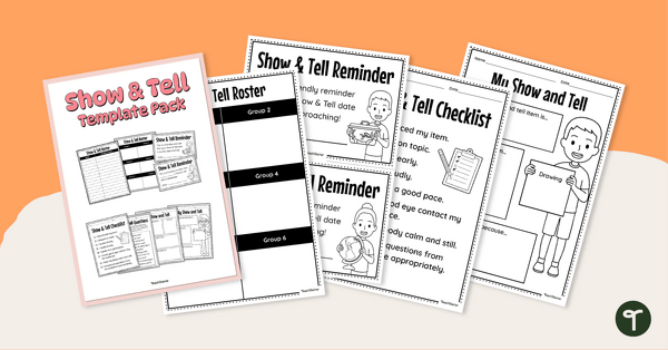 Go to Show and Tell Template Pack teaching resource