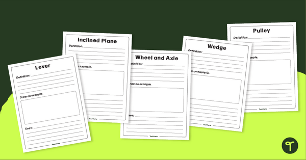 Go to Simple Machines Definition Worksheets teaching resource