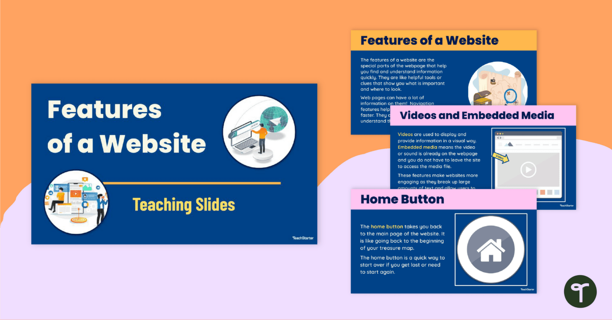 Features of a Website Teaching Slides teaching resource
