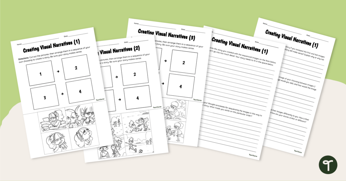 Visual Narrative Worksheets teaching resource
