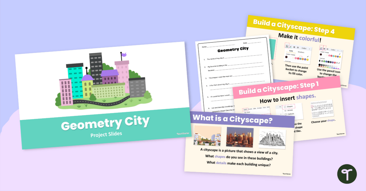Geometry City Project teaching resource