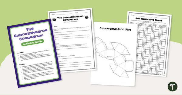 Go to Hands On Probability Activities — Cuboctahedron Conundrum teaching resource