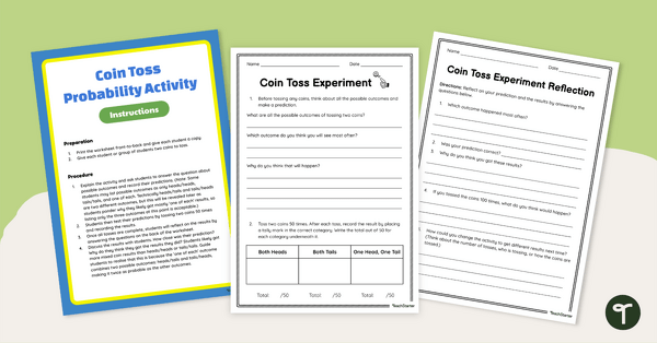 Go to Coin Toss Probability Worksheet teaching resource