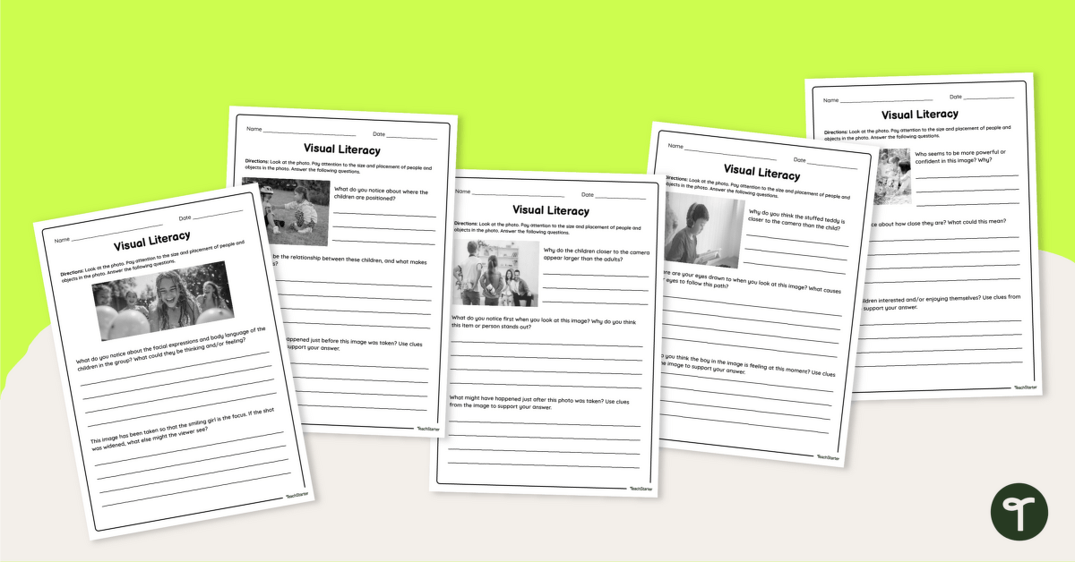 Visual Literacy Worksheets teaching resource