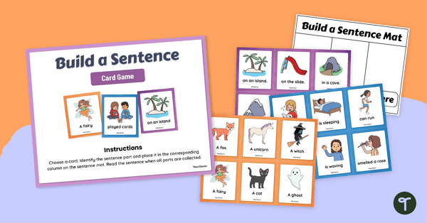 Image of Sentence Building Cards and Mat