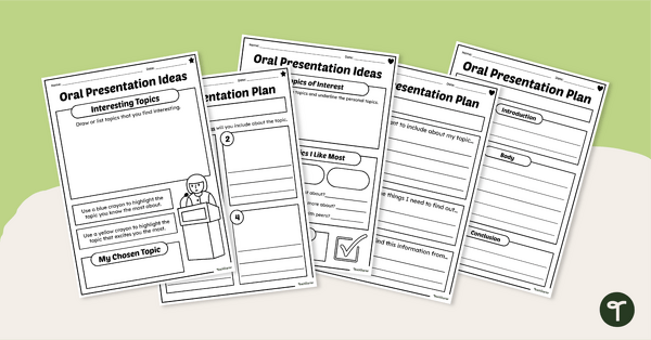 Go to Oral Presentation Plan Templates teaching resource