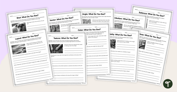 Go to Elements of Visual Literacy Worksheets teaching resource