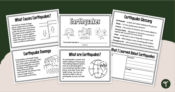Go to Earthquake Booklet for Kids - 2nd Grade teaching resource