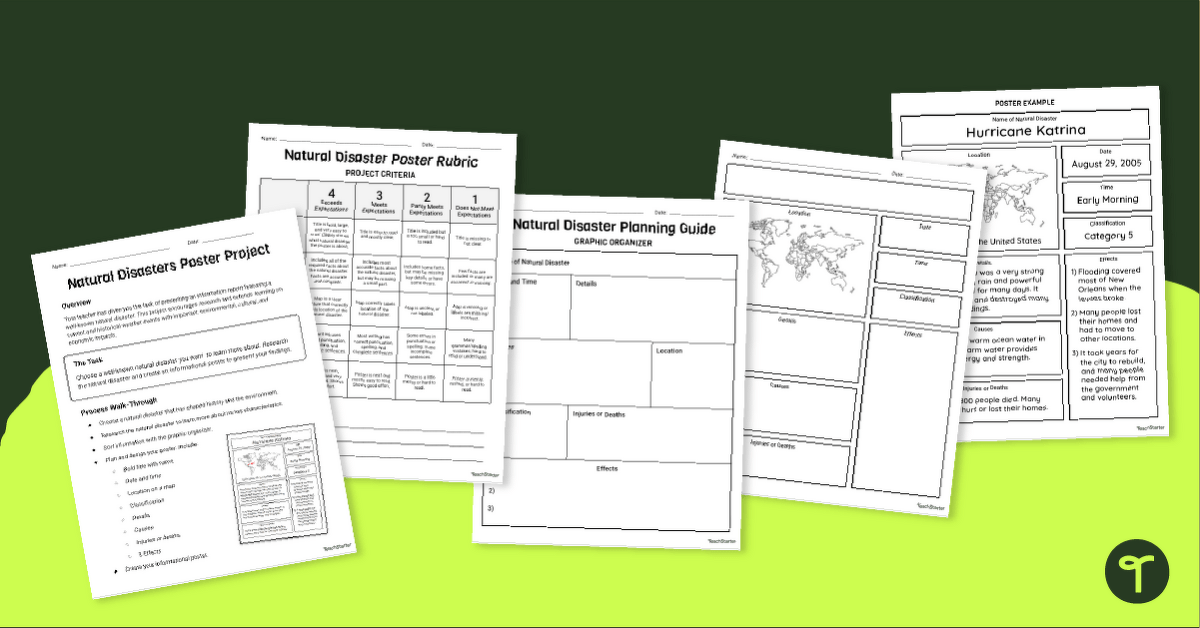 Natural Disasters Project teaching resource