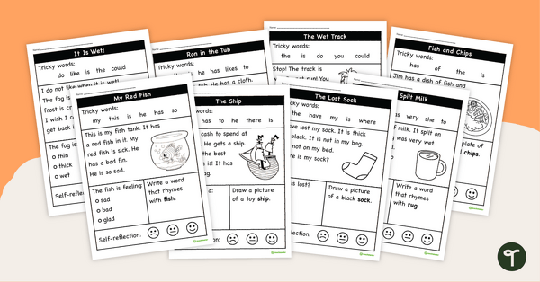 Go to Decodable Text Worksheets – Common Consonant Digraphs (Set 1) teaching resource