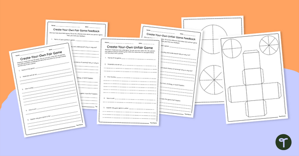 Go to Create-Your-Own Unfair or Fair Game Probability Activity teaching resource