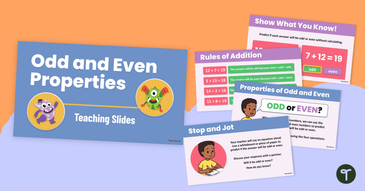 Odd and Even Properties Teaching Slides teaching resource