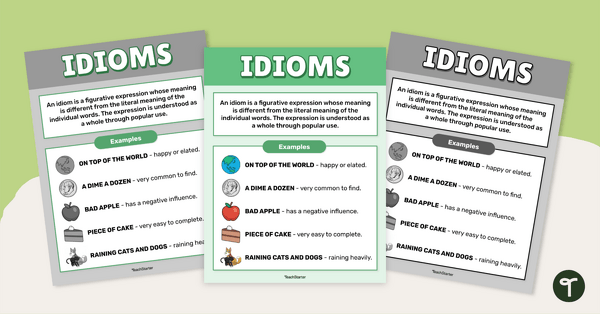 Go to Idioms Poster teaching resource
