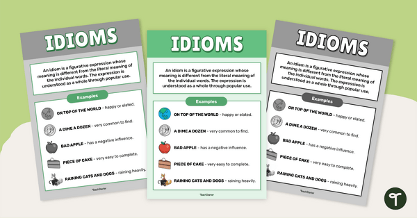 Go to Idioms Poster teaching resource