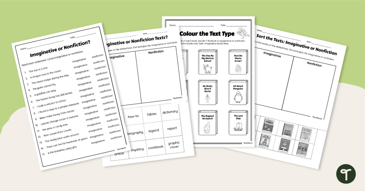 Purpose of Text Worksheets teaching resource