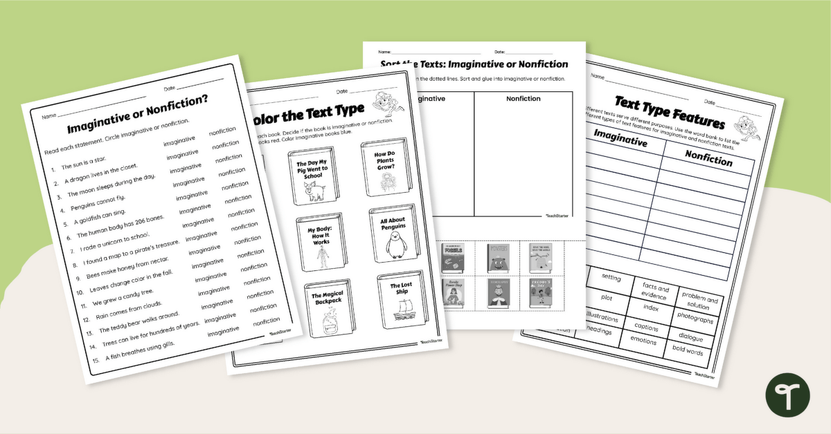 Purpose of Text Worksheets teaching resource