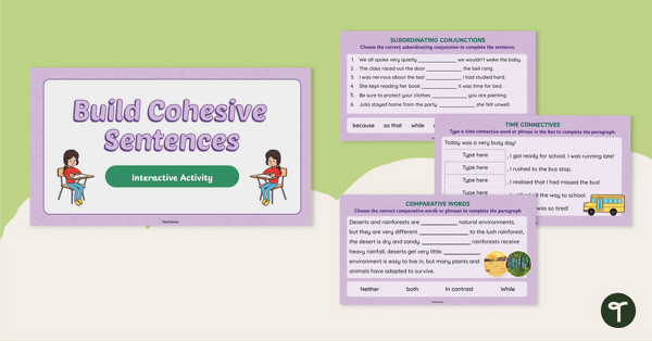 Go to Cohesive Sentence Interactive Activity teaching resource