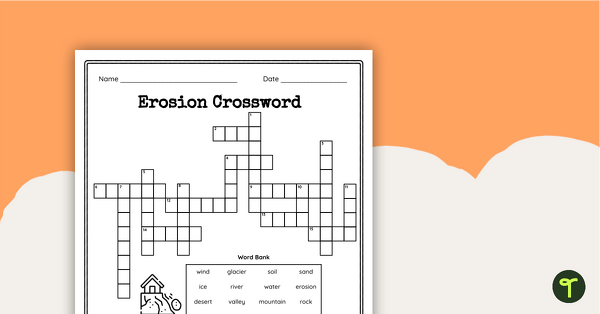 Go to Erosion Crossword Puzzle teaching resource