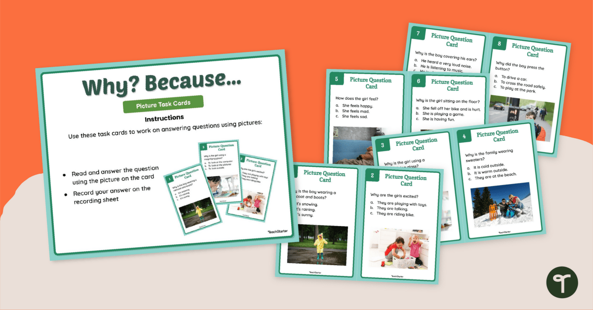 Why? Because Question Scene Cards teaching resource