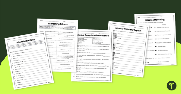 Go to Interesting Idioms Worksheets teaching resource