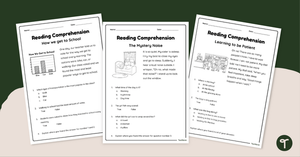 Go to Reading Comprehension With Pictures Worksheets teaching resource