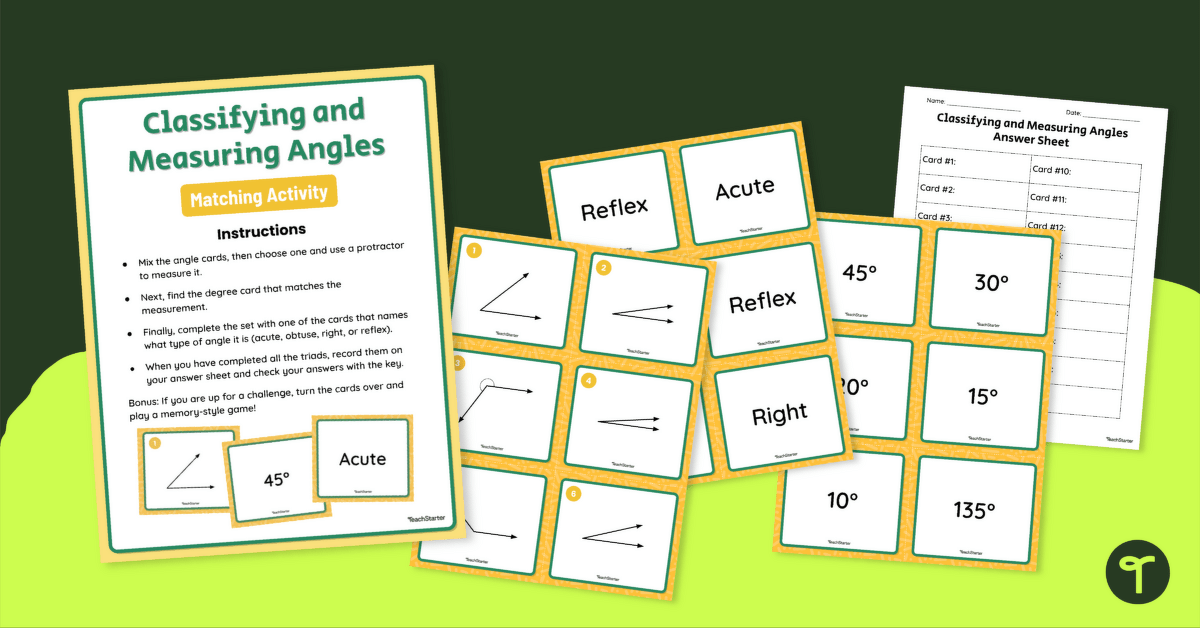 Classifying and Measuring Angles Activity teaching resource