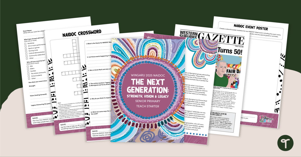 NAIDOC Week Worksheets 2025 – Upper Primary teaching resource