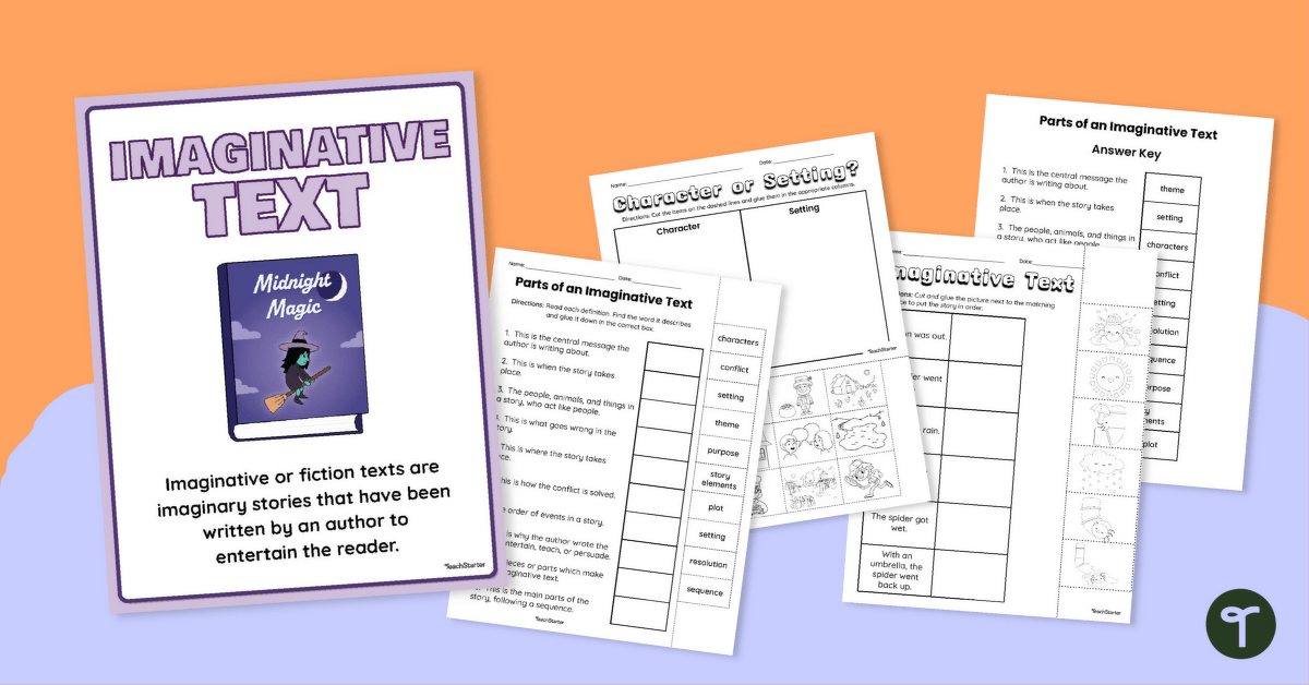Purpose of Literary Text Worksheets teaching resource