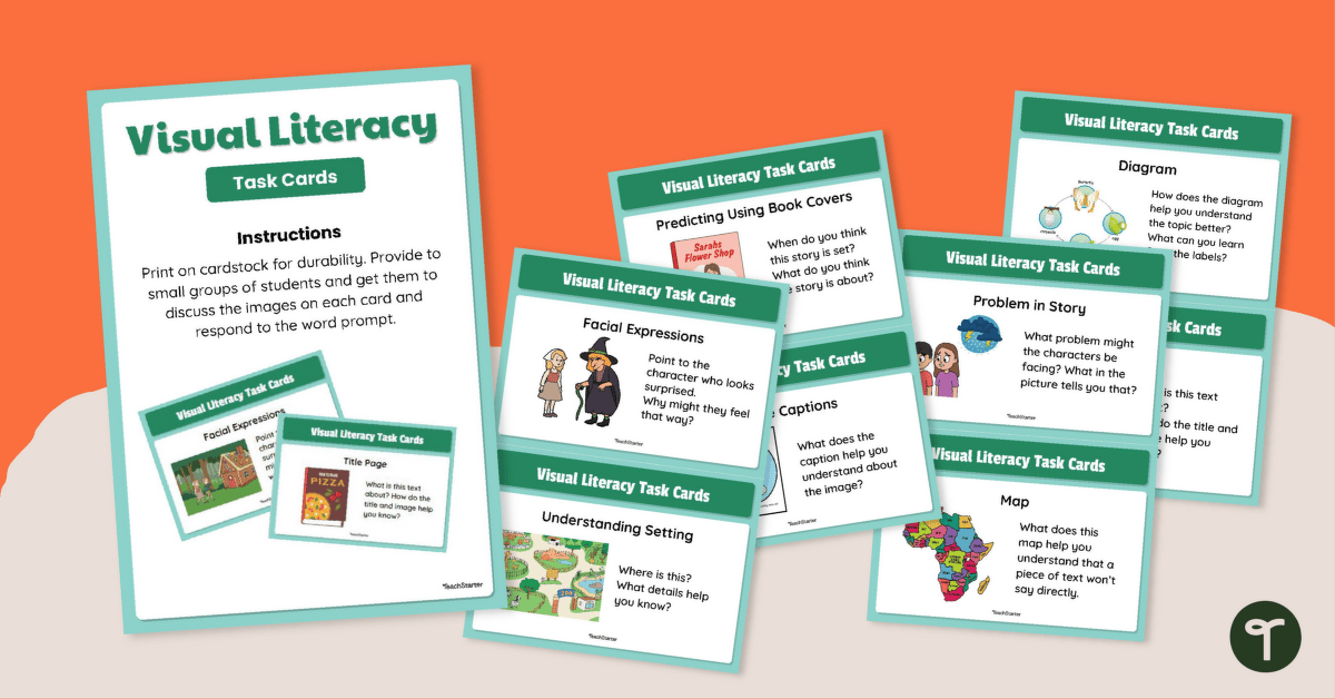 Fiction and Nonfiction Visual Literacy Cards teaching resource