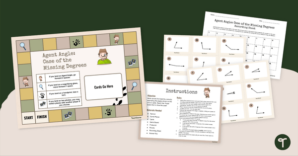 Go to Guess the Angle Board Game - The Case of the Missing Degrees teaching resource