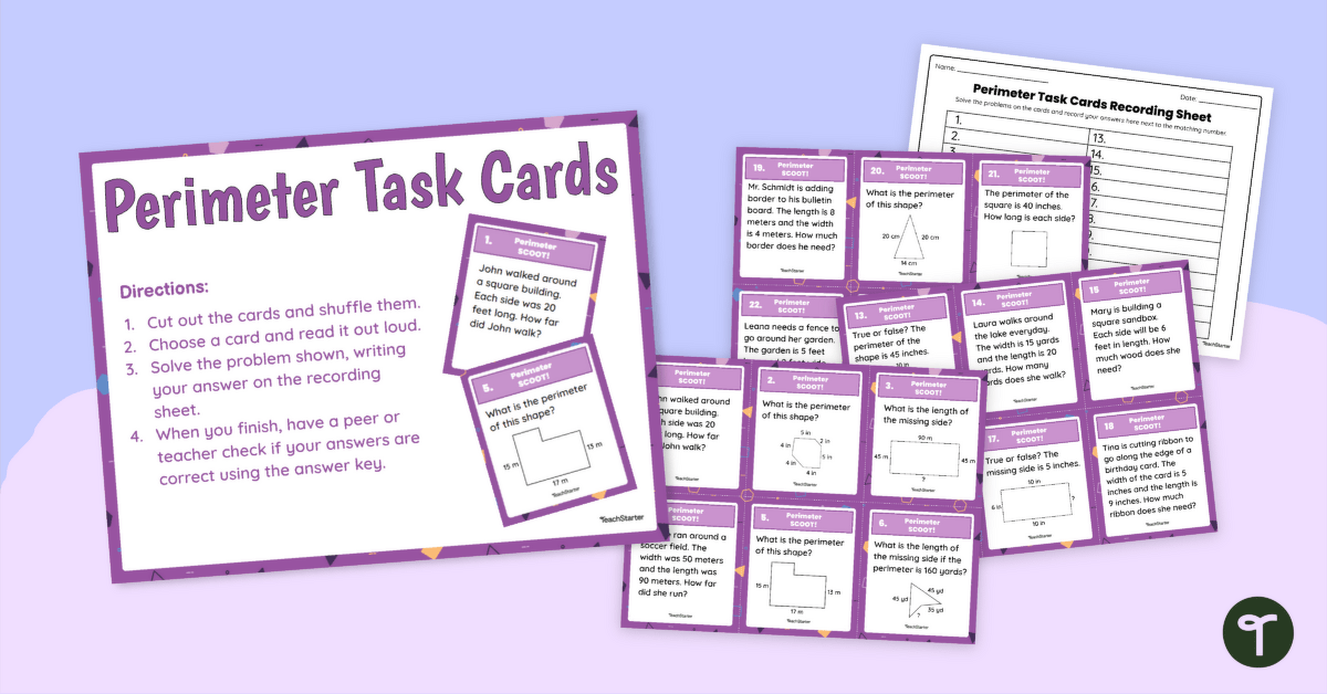 Perimeter Task Cards teaching resource