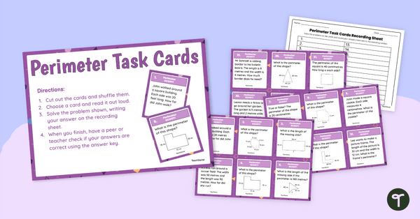 Go to Perimeter Task Cards teaching resource