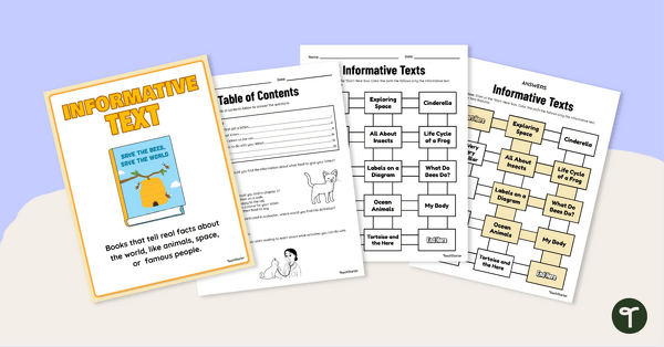 Go to Purpose of Informational Texts Pack teaching resource