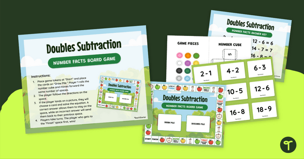 Go to Using Doubles to Subtract Board Game teaching resource