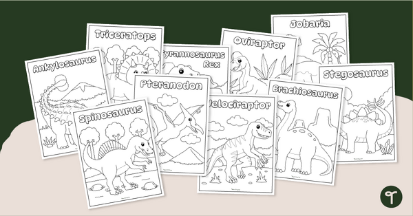 Go to Dinosaur Coloring Pages teaching resource