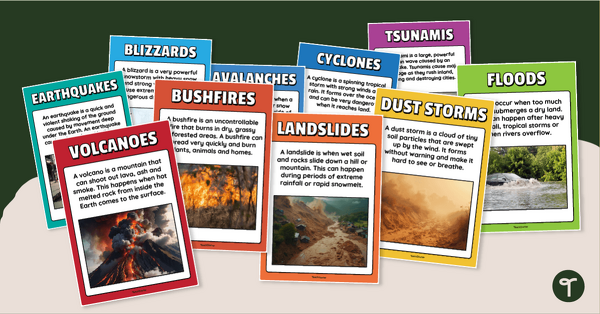 Go to Natural Disaster Posters for Kids teaching resource