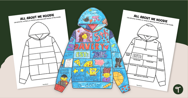 Go to All About Me Hoodie Activity teaching resource
