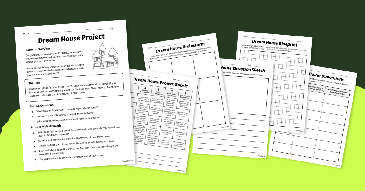 Math Dream House Project teaching resource