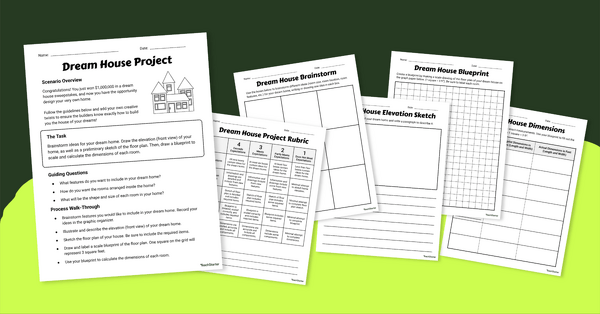 Go to Math Dream House Project teaching resource